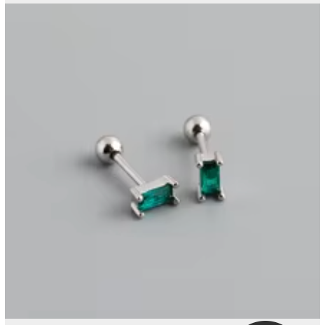 Green Silver Piercing