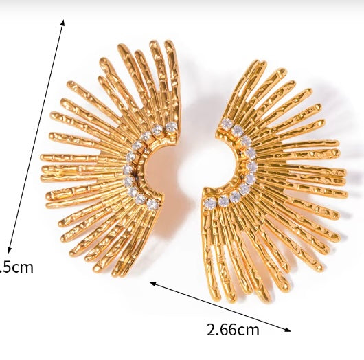 FABS0187	Fan Shape Earrings